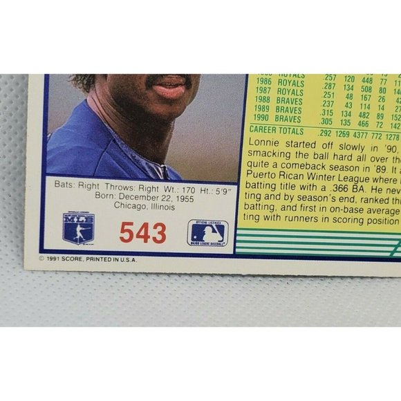 Lot Of 4 Score 91 Vintage Braves Baseball Trading Cards W/ World Series 1992 - Picture 7 of 12